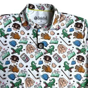 Birdie Boss Happy Gilmore Golf Polo XL Loud Novelty Y2K Caddy Vibes